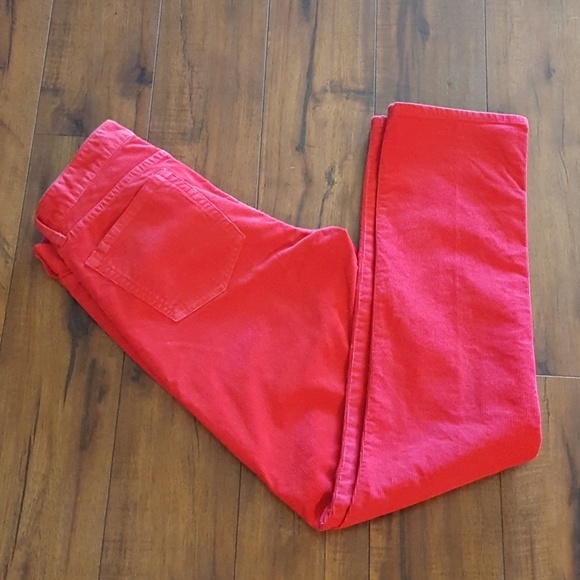 J. Crew Red Matchstick Corduroy Pants - Picture 2 of 4